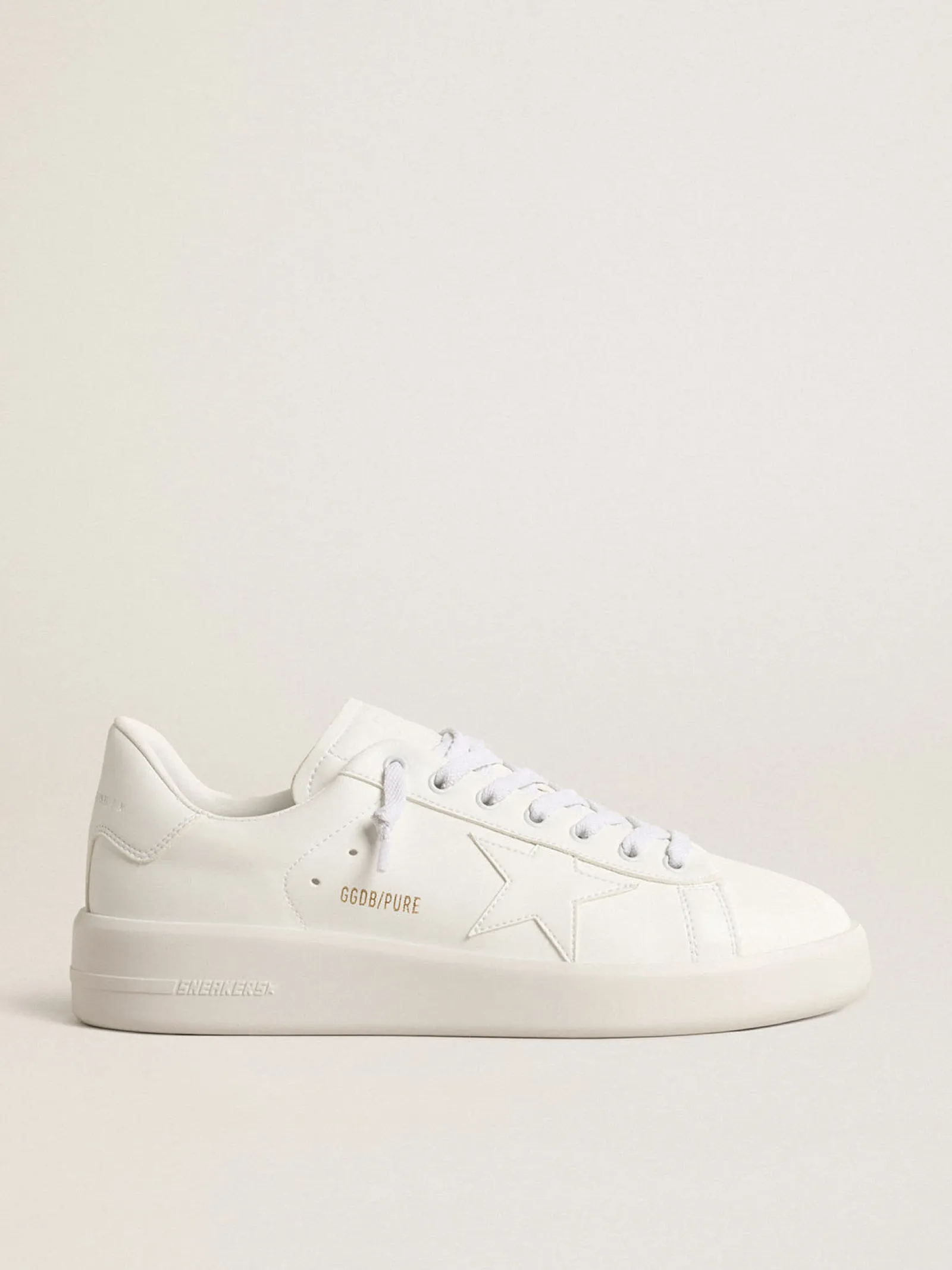 New Golden Goose Purestar Feminino com base vegetal e estrela e talão brancos Tênis 100% vegano