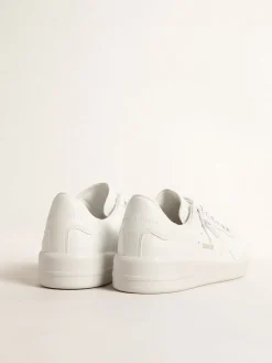 Outlet Golden Goose Purestar Masculino com base vegetal e estrela e talão brancos Tênis 100% vegano