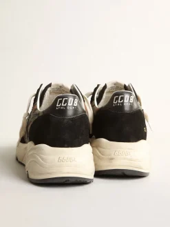 Best Sale Golden Goose Running Sole masculino de náilon ripstop com estampa camuflada Cabedal de náilon ripstop com estampa camuflada verde e bege