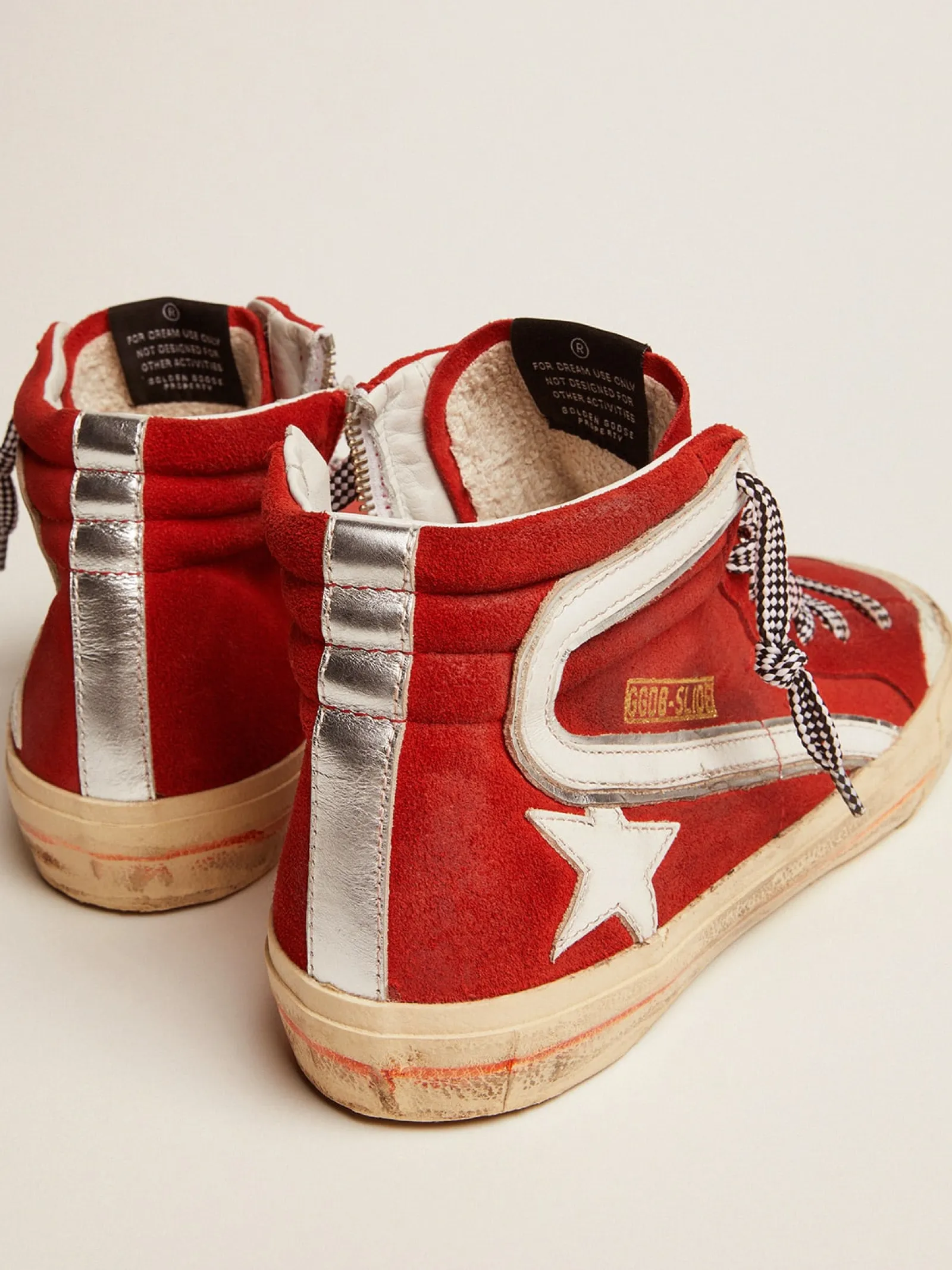 Shop Golden Goose Slide Penstar masculino de suede vermelho Cor: vermelho
