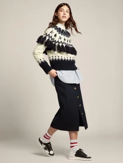 Shop Golden Goose Stardan feminino de couro branco e preto Cor: branco e preto