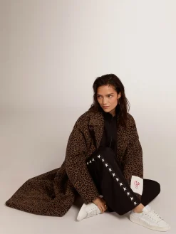 Best Sale Golden Goose Stardan feminino de couro branco Material principal: 100% couro bovino