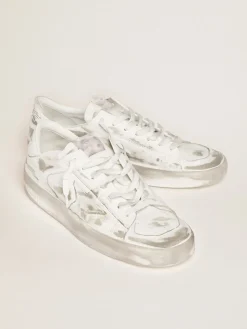 Flash Sale Golden Goose Stardan Masculino branco de couro Cabedal: 100% couro bovino