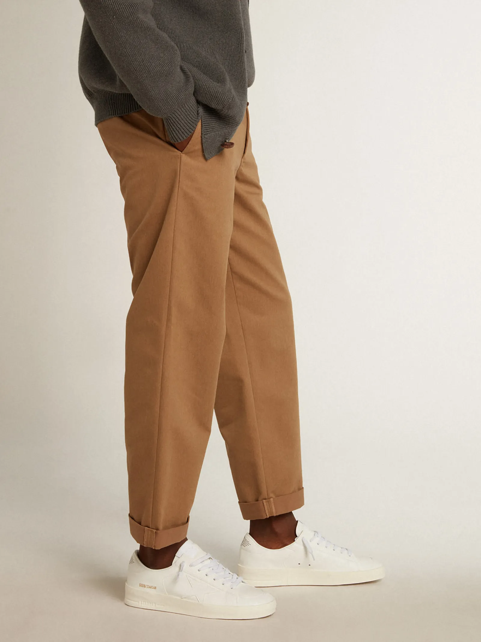 Outlet Golden Goose Stardan Masculino com base vegetal e estrela e talão brancos Tênis 100% vegano