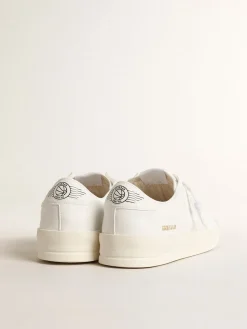 Outlet Golden Goose Stardan Masculino com base vegetal e estrela e talão brancos Tênis 100% vegano