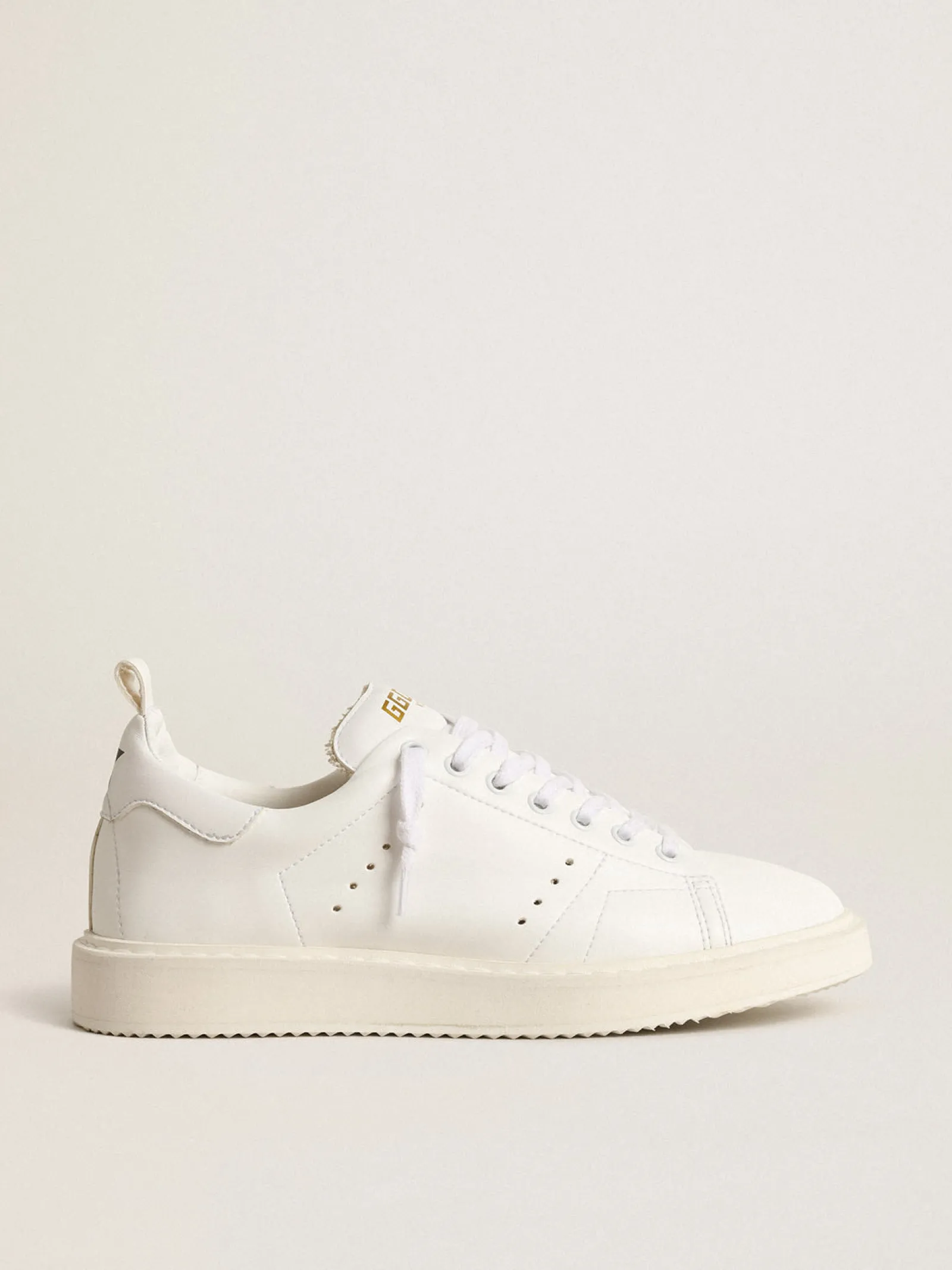 Cheap Golden Goose Starter Feminino com base vegetal e estrela e talão brancos Tênis 100% vegano