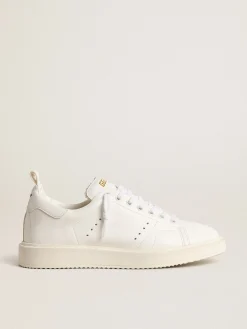 Online Golden Goose Starter Masculino com base vegetal e estrela e talão brancos Tênis 100% vegano