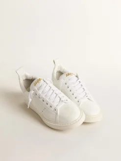 Online Golden Goose Starter Masculino com base vegetal e estrela e talão brancos Tênis 100% vegano