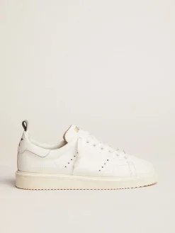 Store Golden Goose Starter masculino de couro com estrela no talão Cabedal de couro de bezerro natural
