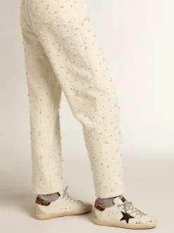 Sale Golden Goose Super-Star com estrela de couro preto e talão de couro cavalinho com estampa de leopardo Cabedal de napa branca