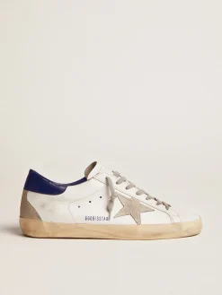 Fashion Golden Goose Super-Star feminino com estrela de suede e talão azul Cabedal: 100% couro bovino