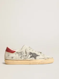 Outlet Golden Goose Super-Star Feminino em croute cinza gelo Exclusivo HAUS of Dreamers