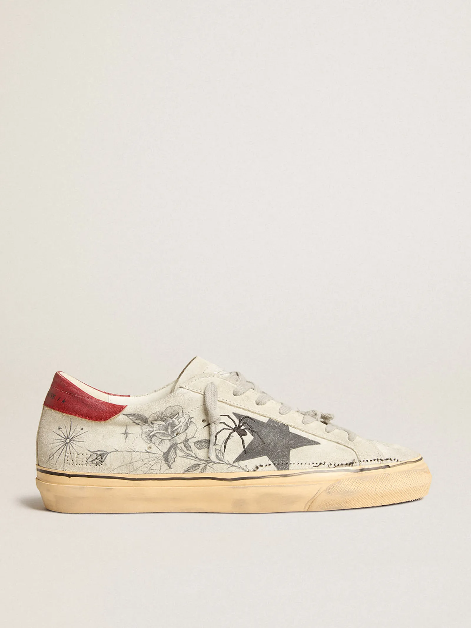 Outlet Golden Goose Super-Star Feminino em croute cinza gelo Exclusivo HAUS of Dreamers