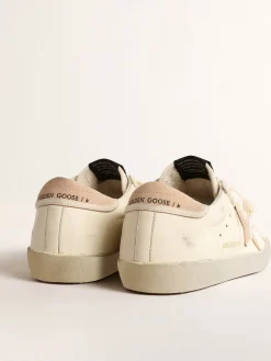 Clearance Golden Goose Super-Star Feminino LTD de napa com estrela e talão de suede Cabedal de napa branca