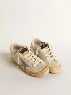 Best Golden Goose Super-Star LTD com estrela de cristais Swarovski pretos Cor: branco