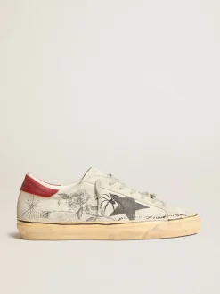 Outlet Golden Goose Super-Star Masculino em croute cinza gelo Exclusivo HAUS of Dreamers