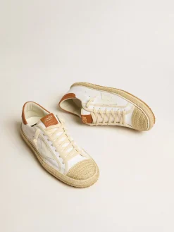 Clearance Golden Goose Super-Star Masculino LTD de lona com estrela de couro branco e biqueira de ráfia Cabedal de lona branca