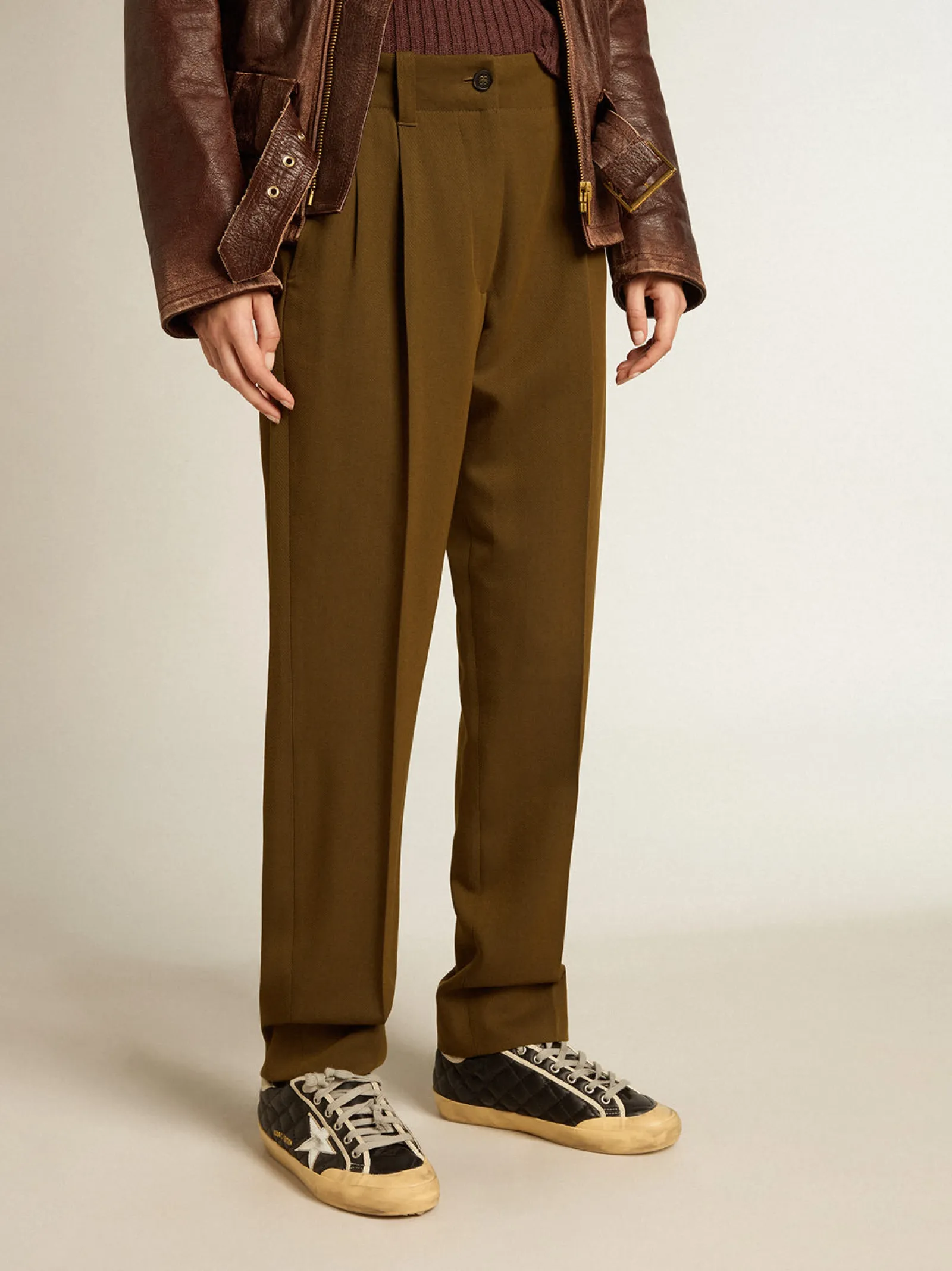 Store Golden Goose Super-Star Penstar de napa matelassê preta com estrela prateada Cabedal de napa preta matelassê