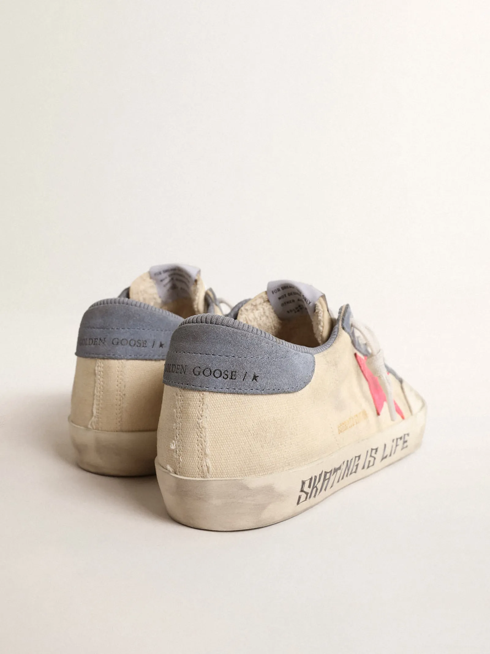 Best Golden Goose Super-Star Penstar LTD de lona com estrela de suede cor de lagosta Cabedal de lona bege