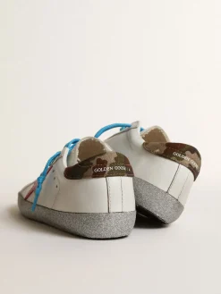 Cheap Golden Goose Super-Star young LTD com estrela fúcsia e reforço em glitter Cabedal de couro