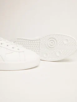 Cheap Golden Goose Tênis Purestar branco com talão laranja fluorescente Material principal: 100% couro bovino