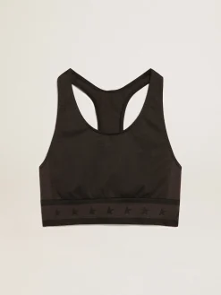 New Golden Goose Top esportivo preto Star Collection