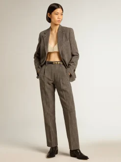 Best Golden Goose Top feminino com colar de pérolas Coleção Journey