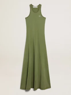 Store Golden Goose Vestido regata cor de pesto Cor: pesto