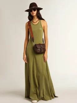 Store Golden Goose Vestido regata cor de pesto Cor: pesto