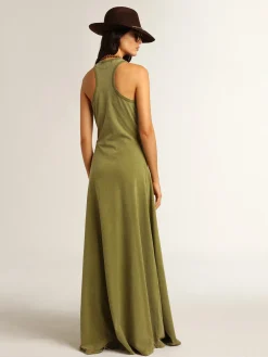 Store Golden Goose Vestido regata cor de pesto Cor: pesto