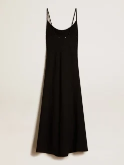 New Golden Goose Vestido slip dress preto Coleção Journey