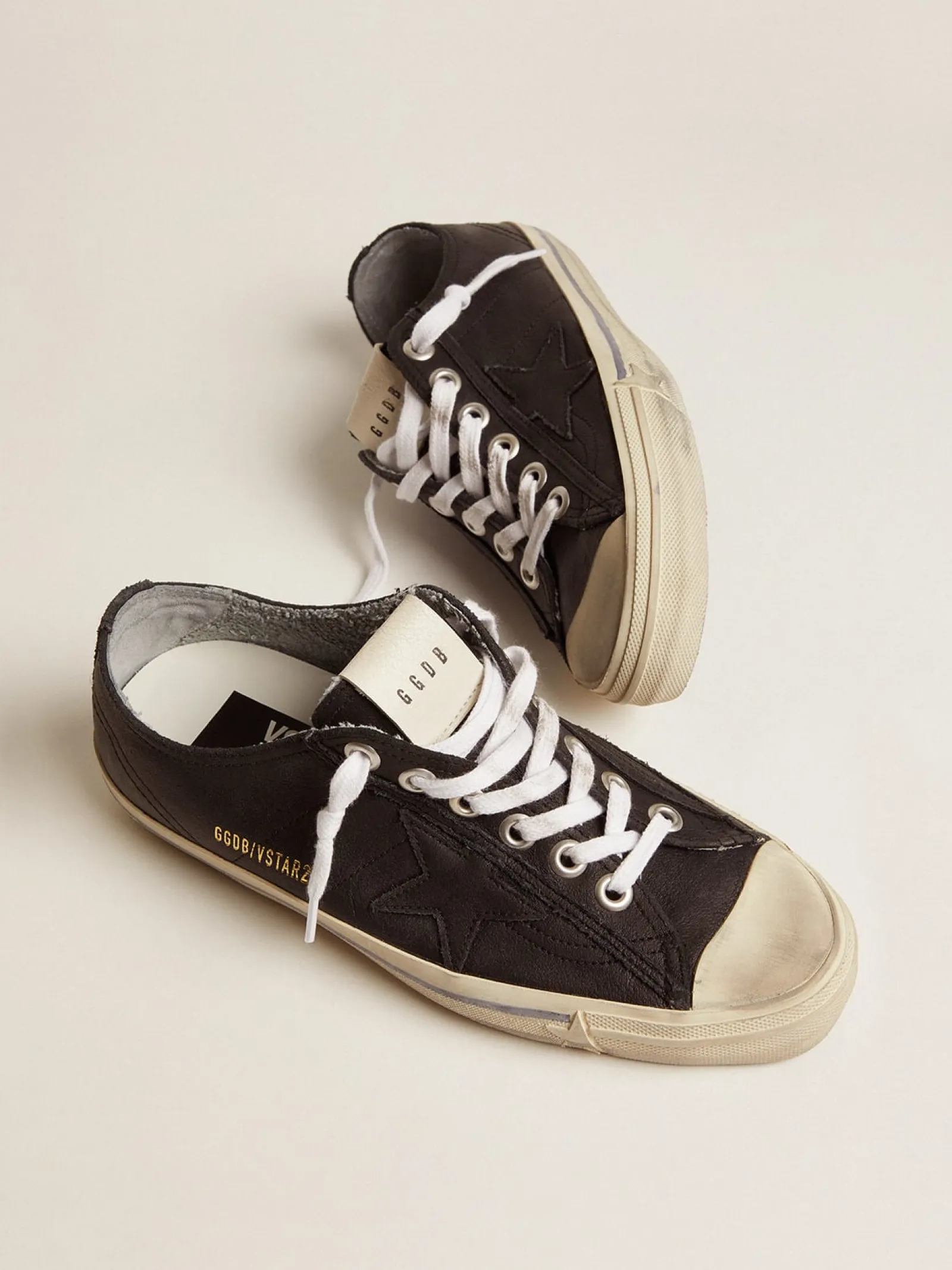 Online Golden Goose V-Star feminino com efeito vintage Material principal: 100% couro bovino