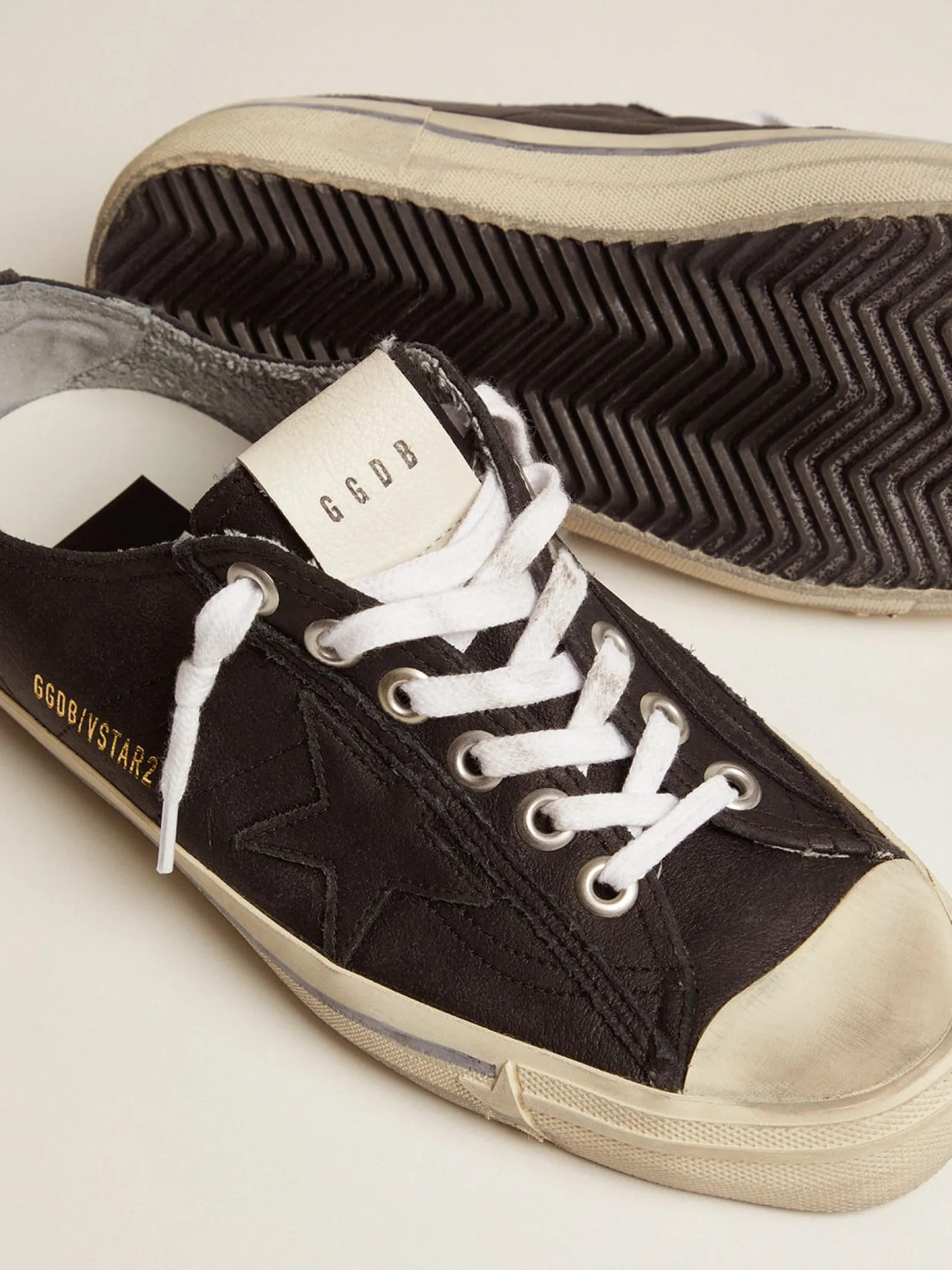 Online Golden Goose V-Star feminino com efeito vintage Material principal: 100% couro bovino