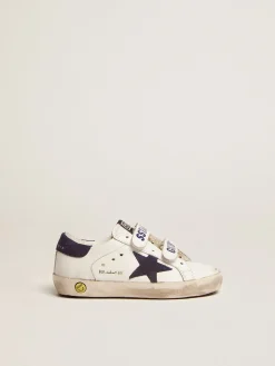 Discount Golden Goose Young Old School com inserções azul-escuro Cabedal: 100% couro bovino